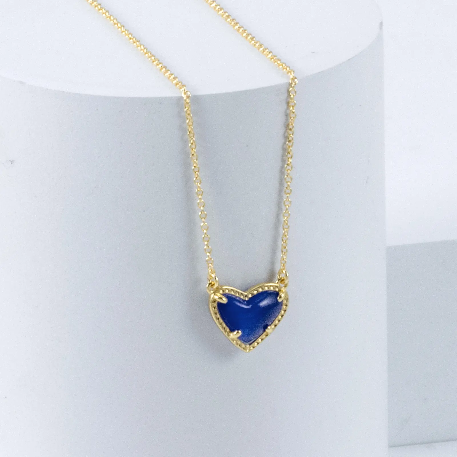 Позолоченное кристаллическое Подарочное Латунное ожерелье в форме сердца