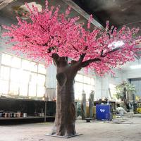 Arbre de fleurs de cerisier artificiel de 3m personnalisé pour l'intérieur Sakura LED Lights Faux Decor Tree Big Artificial Blossom Plant Blossom Trees