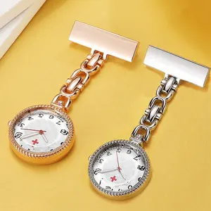 Großhandel Mode Metall Krankens ch wester Fob Uhr Custom ized Quarz Brust Uhr für Krankens ch wester Reloj De Enfermera