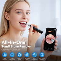 Kit professionnel d'élimination des calculs amygdaliens, extracteur électronique avec caméra pour l'hygiène buccale, portable et visuel