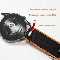 Bracelet de montre Lionorm personnalisé en nylon tressé lisse 20mm 22mm, à libération rapide en un clic, en tissu tressé rayé style ceinture de sécurité