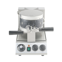Machine à gaufres électrique professionnelle en acier inoxydable 110V/220V, double face rotative, pour la vente en gros