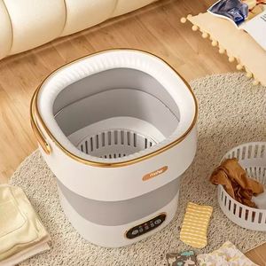 Portable 13L Folding Electric Washing Machine Multi-Function <b>Mini</b> Appliance for Home Travel for Clothes Underwear Baby Clothing - Product Image 1