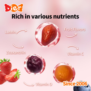 ODM şeker toptan özel özel etiket sağlıklı şeker vitamini ve Mineral takviyesi göz yetişkin için Lutein sakızlı şeker içerir - Product Image 5