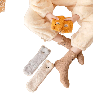 थोक मोजे महिलाओं के शीतकालीन कोरल फ्लेक्स मोजे सुंदर कार्टून कुत्ते के डिजाइन के जूते के शरीर को ठंपटी डम्प्टी बेबी मोजे का शरीर योग सॉक - Product Image 4