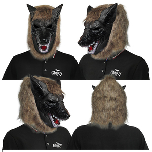 Realistic Wolf <b>Latex</b> Head <b>Mask</b> Animal Costume for Halloween Masquerade Party Carnival Stage Performance - Product Image 6