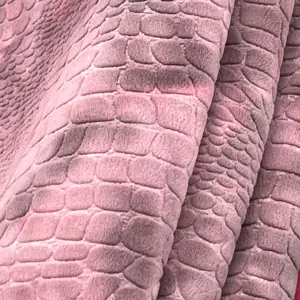 Custom Thick Polyester Knitted Fabric Embossed Fabric For Blankets