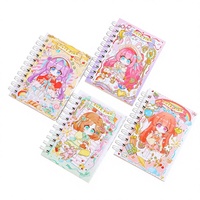 Carnet de notes A7 mini en spirale, mignon, à motifs de dessins animés, ligné, format poche, 80 feuilles, 80 g/m², papeterie Kawaii pour enfants, étudiants et école