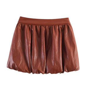 Collection <span class=keywords><strong>Femme</strong></span> ZATRHMBM Printemps/Été 2026 : Nouvelle <span class=keywords><strong>Jupe</strong></span> <span class=keywords><strong>en</strong></span> Similicuir Tendance, Mini-<span class=keywords><strong>Jupe</strong></span> Décontractée Taille Haute Rétro - Product Image 2