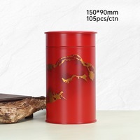 Boîte à thé créative en fer blanc style japonais, finition mate, style rétro chinois, pour poudre de matcha, en gros, prête à l'emploi (RTS)