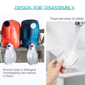 Elegante soporte de bambú para detergente para ropa, respetuoso con el medio ambiente, capacidad para 2 botellas - Product Image 6