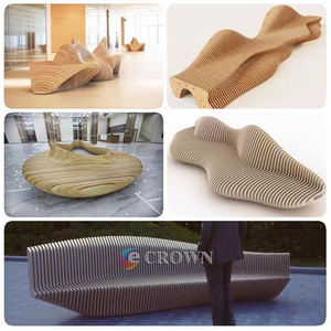 Design Solid Wood Public Covers Solid Wood Public Arc Bench Solid Wood Leg <strong>Gus</strong> Bench Cover PrefFlat OEM - Product Image 4