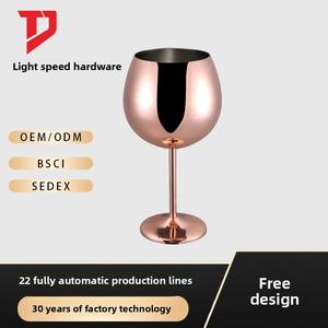 แก้วไวน์แดงสแตนเลส 304 ทรงกลม ทนทานต่อการตกกระแทก ชุดแก้วไวน์ ดีไซน์สร้างสรรค์ แก้วค็อกเทล - Product Image 2