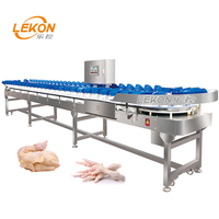 Trieuse pondérale automatique à plateau rotatif pour poulets entiers, ailes et pattes de canard
