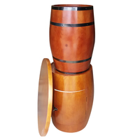 Ensemble de table en tonneau de chêne en bois personnalisé avec quatre chaises pour Apothic Crush Barefoot Sweet Red Blend