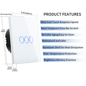 Bingoelec Zigbee cho tuya nhà thông minh điện 600W tường cảm ứng thông minh chuyển đổi ánh sáng điều khiển từ xa trung tính sống dây 220V - Product Image 4
