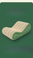 Ensemble de canapé gonflable d'extérieur moderne avec structure métallique, matelas pneumatique portable en polyester à gonflage rapide pour chambre à coucher, couleur personnalisable