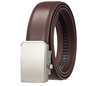 Cinturón de Cuero Vacuno Genuino de Primera Calidad con Hebilla de Aleación y Cierre Automático – Cinturón de Lujo Impermeable para Hombre, Estilo Casual y de Negocios - Product Image 1