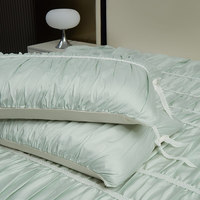 Ensemble de literie ajustée Alenhome Luna 100% coton avec taie d'oreiller capitonnée, ensemble de draps ajustés trois pièces, profondeur supplémentaire