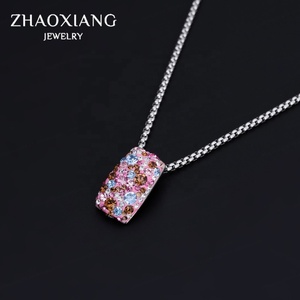 Collares de Acero Inoxidable, Joyería Delicada de Moda con Cristales para Mujer, Gargantilla con Colgante de Circonia Cúbica - Product Image 3