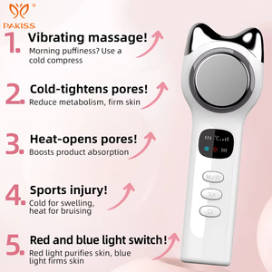 PAKISS Masseur de beauté multifonctionnel portatif Appareil de soins de la peau lifting du visage froid et chaud pour les yeux et le cou - Product Image 2