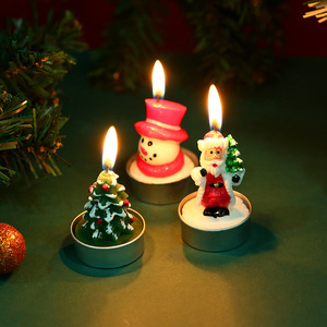 TC fournisseur de décoration de noël 12 pièces ensemble de bougies de noël bonhomme de neige arbre et père noël conception vacances atmosphère ornements - Product Image 6