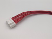 JST MOLEX 2.54mm Pitch 22AWG 10PIN 12pin jalur kabel merah 20cm konektor kawat Terminal ganda