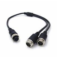 M 12 4-Pin Kabeladapter für CCTV-Kamera-Anschluss 4 Typen Aviation-Stecker zu Aviation-Stecker Männlich/Weiblich Verlängerung Y-Splitter