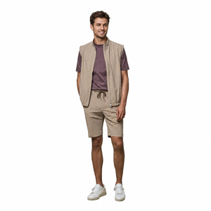 Ensemble Gilet et Short de Luxe d'<span class=keywords><strong>Été</strong></span> en Mélange Polyamide Élasthanne de Haute Qualité – Gilet de Corps et Gilet Court Assortis - Product Image 5