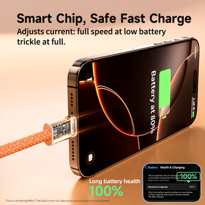 Cavo <span class=keywords><strong>USB</strong></span> <span class=keywords><strong>C</strong></span> a <span class=keywords><strong>USB</strong></span> <span class=keywords><strong>C</strong></span> in Nylon Intrecciato con Logo Personalizzato, Ricarica Rapida PD3.0 65W, Vendita all'Ingrosso per Telefoni Cellulari - Product Image 5