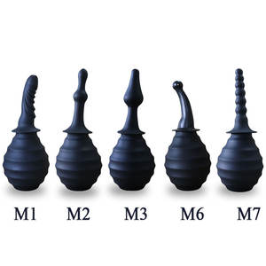 Botol Enema Anal Douche Enema pembersih untuk wanita atau Pria Kesehatan untuk pembersihan usus besar detoks dan knalpot (hitam) - Product Image 2