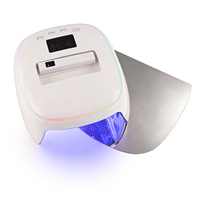 Lampe à ongles LED UV 128W sans fil rechargeable 2-en-1 portable avec stylo de polymérisation rapide et capteur automatique LCD