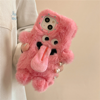Casing Ponsel Kartun Lucu untuk Pasangan, Lidah Boneka untuk IPhone 17 16 15 14 13 11 12 Pro Max, Casing Lembut Anti Benturan untuk Musim Dingin dan Gugur