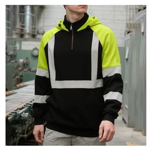 Felpe da Lavoro Riflettenti ad Alta Visibilità con Zip 1/4, 12 once, in Pile Pesante, Idrorepellenti e Ignifughe - Product Image 2
