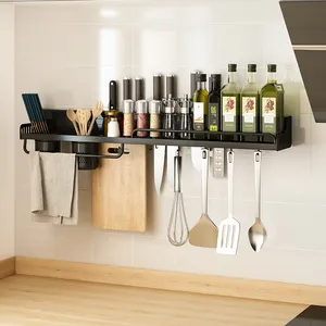 Modern Design Wall Mounted Kitchen Organizer Spice Rack Shelf Storage Holders Racks Dish Drainer Rack