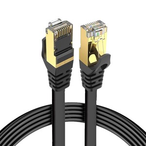 สายแพทช์คอร์ดแบบแบน Cat7 SFTP ทองแดงตัน 32AWG ยี่ห้อ D-Sunty สายแลนอีเธอร์เน็ตแบบมีชีลด์ความเร็วสูง ผลิตจากโรงงาน - Product Image 1