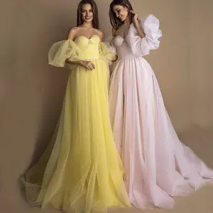2023 модное розовое кружевное свадебное платье для женщин пикантное праздничное платье со съемными рукавами в горошек для вечеринки вечерние бальные платья для помолвки