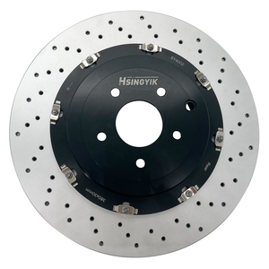 Un nouveau frein de voiture pour Nissan GTR GT-R R35, disques de frein arrière rainurés en deux parties, paire de 380 mm, 2009 - Product Image 1