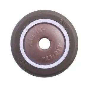 S-S TPR Caster Rubber Wheels Silent For Trolley Light Duty Mini 1/1.25/1.5 Inch