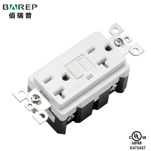 BAS-003 20amp gfci ổ cắm chống giả mạo dẫn chỉ số, tự kiểm tra, trang trí tấm Tường và ốc vít bao gồm, UL được liệt kê - Product Image 3