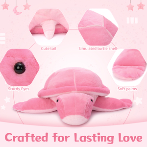 Mooie stijl realistische roze zeeschildpad knuffelkussen voor baby verjaardagsfeestjes, huisdecoratie en kinderkamer cadeaus - Product Image 2