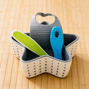 Promotion : Égouttoir de cuisine double couche réglable pour évier, panier suspendu pour éponge et passoire - Product Image 4