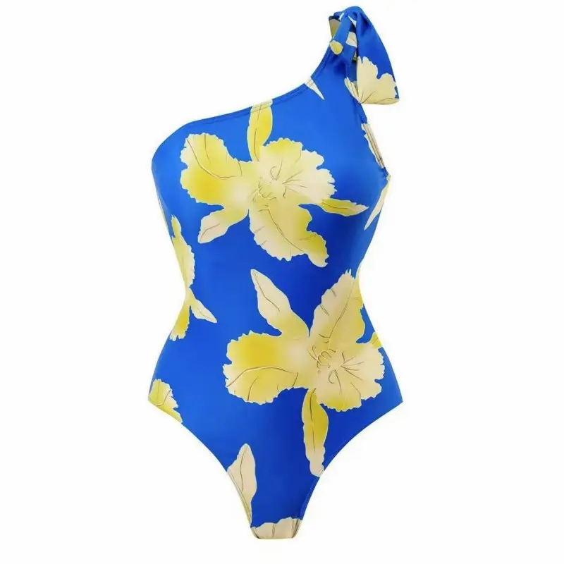 Neue sexy Blumen druck Farbe One Piece Damen Badeanzug Französisch Stil Bikini Sun screen Beach Badeanzug Rock Set