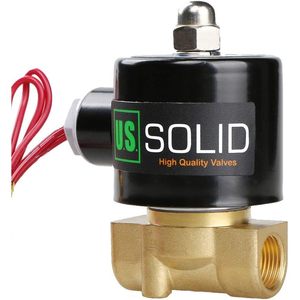 États-Unis Vanne solénoïde électrique solide 3/8 po 24 V CA en laiton normalement fermée pour eau, air, carburant - Product Image 1