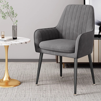 Fauteuil de détente moderne en tissu velours pour salon et chambre à coucher, chaise de salle à manger durable pour hôtel