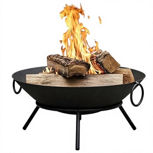 Brasero d'extérieur en acier avec design pour brûler du bois, chauffage autonome au bois - Product Image 3