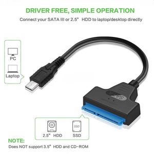 Cavo adattatore convertitore cavo 3.1 USB tipo <span class=keywords><strong>C</strong></span> a <span class=keywords><strong>7</strong></span> + 15pin per 2.5 pollici HDD & SDD Hard Disk Drive filo convertitore - Product Image 5