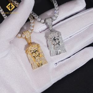 Pendentif Jésus en argent sterling 925 avec diamants, nouveau design tendance, testeur de diamants, glacé, moissanite - Product Image 2