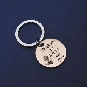 Etichetta con Logo inciso al Laser personalizzato etichetta per gioielli personalizzata Logo personalizzato Charm grazie per aver assistito a crescere portachiavi - Product Image 1