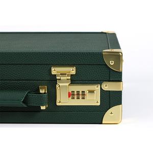 High Quality Wooden Green Multi-Position Watch <b>Box</b> High-End Password Leather Handheld Watch <b>Collection</b> Case - Product Image 3